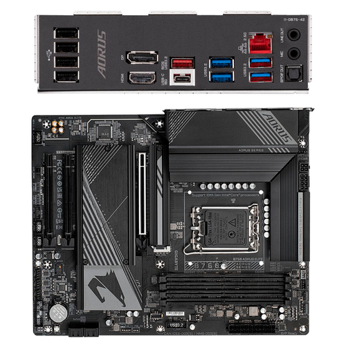 Материнская плата Gigabyte B760 AORUS Elite B760 Socket-1700 4xDDR5, 4xSATA3, RAID, 3xM.2, 3xPCI-E16x, 5xUSB3.2, 1xUSB3.2 Type C, DP, HDMI, 2.5Glan, ATX