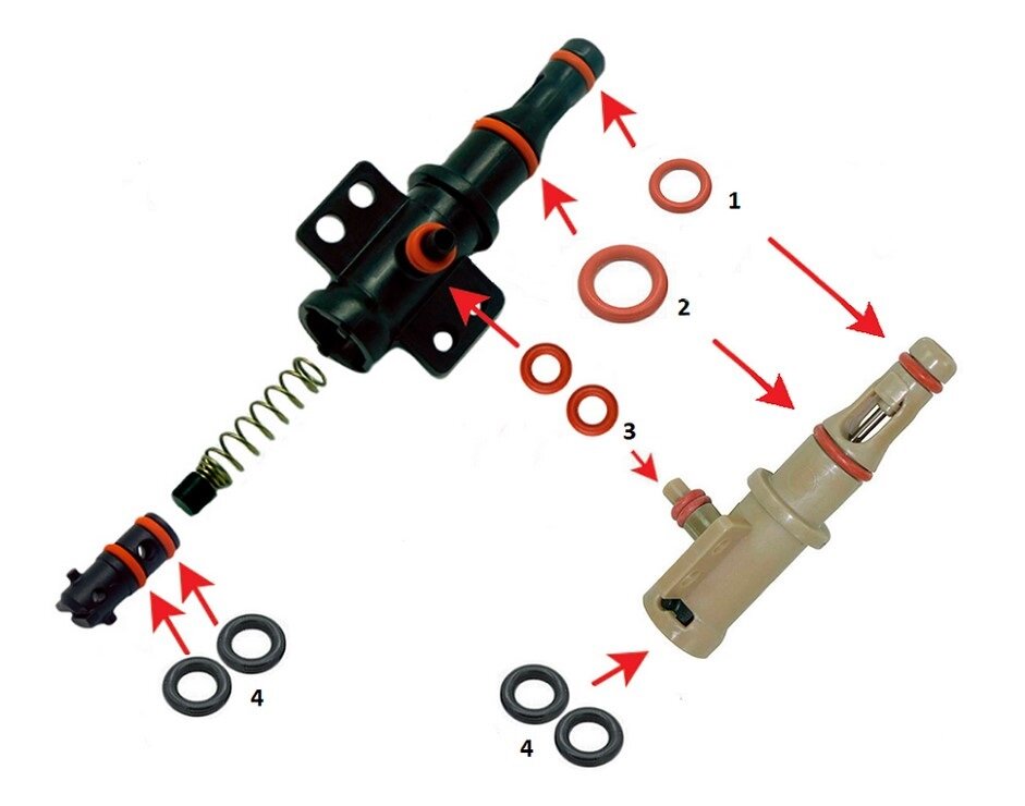 Ремкомплект штуцера подачи воды Philips, Saeco, Gaggia