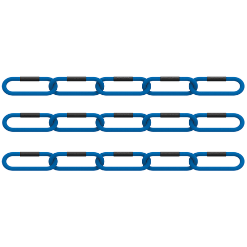 Цепи для фитнеса 2кг REAX CHAIN (в комплекте 3 цепи по 5 звеньев), цвет: серый