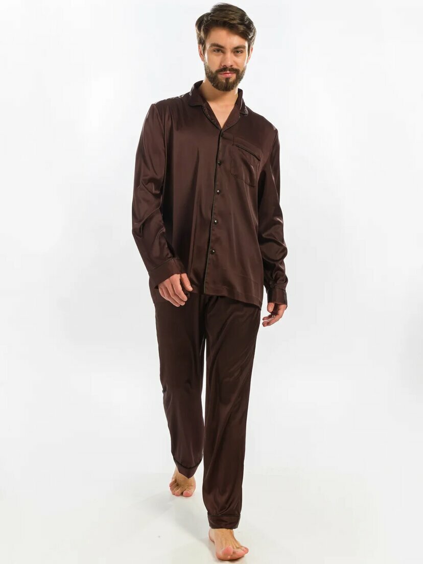 Пижама мужская Nicole Home размер XXXL коричневая - фотография № 6