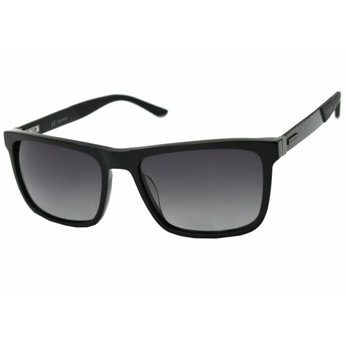 Солнцезащитные очки Megapolis, вайфареры, градиентные, поляризационные, для мужчин, черный