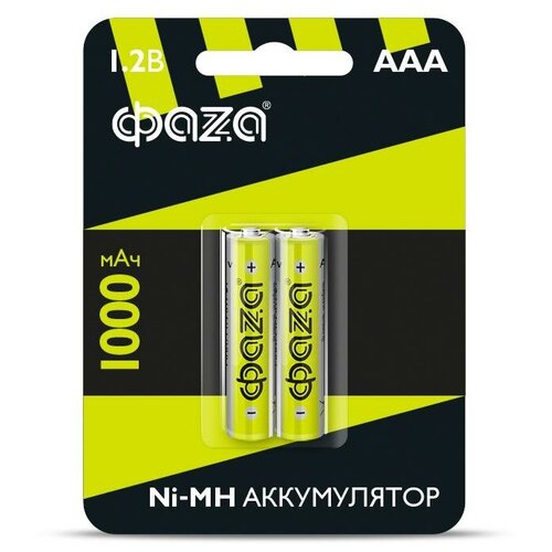 Аккумулятор AAA 1000мА. ч Ni-MH BL-2 (уп.2шт) ФАZА 5002913 ( 3 упак.) аккумулятор aaa hr03 1 2в ni mh 1000ма ч bl 2 уп 2шт код 5043176 daewoo 4упак