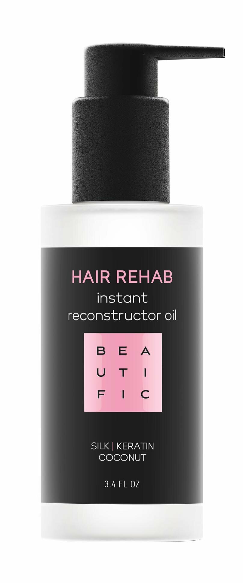 Beautific Масло-реконструктор для поврежденных волос Hair Rehab с кератином и шелком, 100 мл (Beautific, ) - фото №15