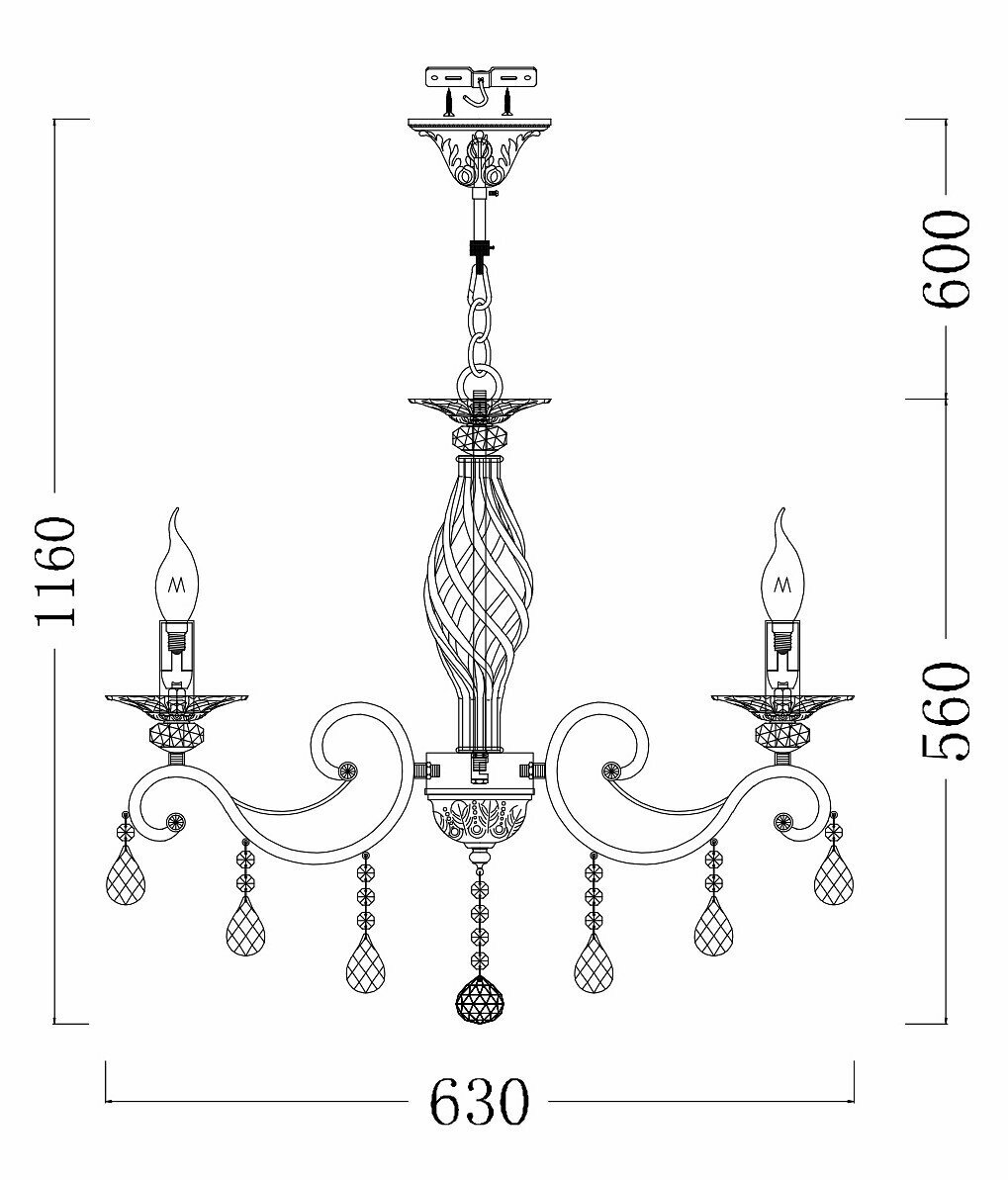 Люстра Maytoni Grace RC247-PL-06-R