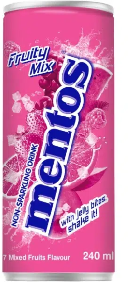 Негазированный освежающий напиток MENTOS Fruity Mix / Ментос Фруктовый Микс 240мл (Корея)