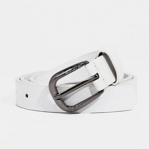 фото Ремень сима-ленд, размер 110, белый сима-лэнд