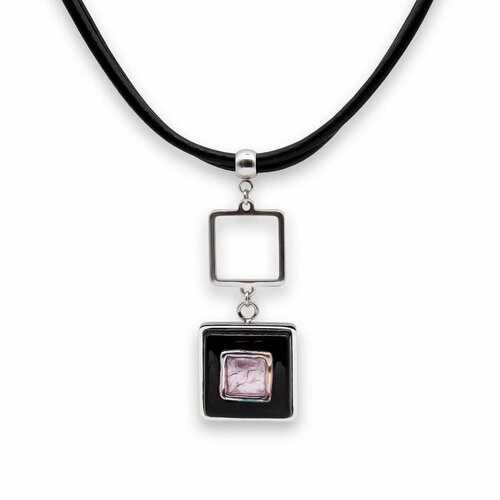 Колье Vloes, муранское стекло, стекло, розовый, черный