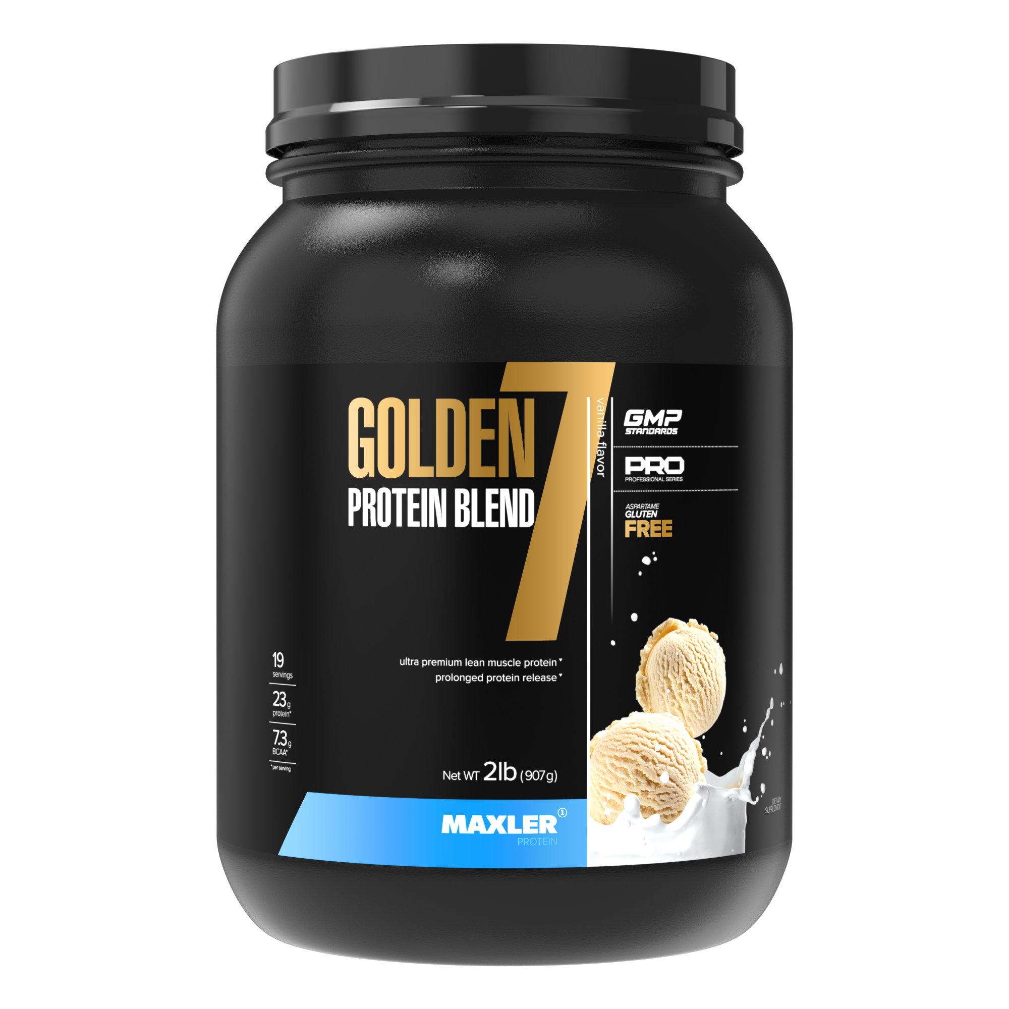 Протеин многокомпонентный для похудения Maxler Golden 7 Protein Blend 2 lb 907г Ваниль