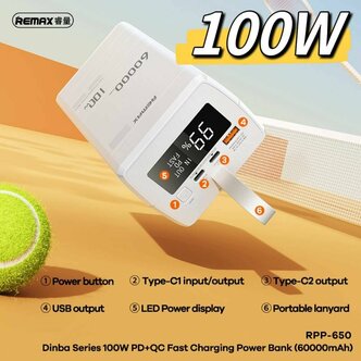 Характеристики модели Повербанк (powerbank) Remax RPP-650, 60000 mAh ...