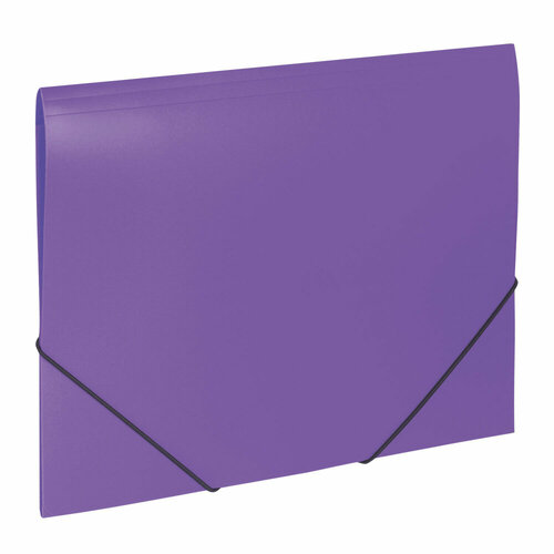 Папка на резинках BRAUBERG Office, фиолетовая, до 300 листов, 500 мкм, 228081 упаковка 10 шт.