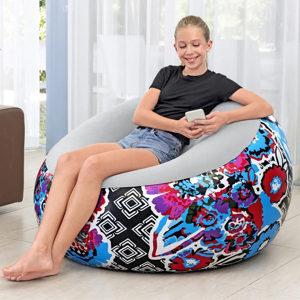 фото Надувное кресло Флорал с максимальной нагрузкой до 100кг от бренда Bestway