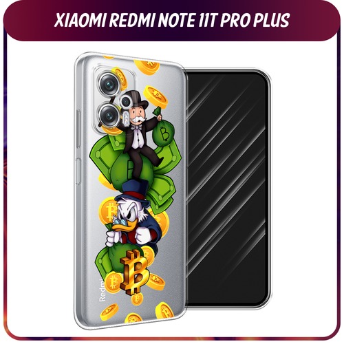 Силиконовый чехол на Xiaomi Poco X4 GT/Redmi Note 11T Pro/11T Pro Plus / Сяоми Поко X4 GT/Редми Нот 11T Pro/11T Pro Plus Scrooge McDuck and Monopoly, прозрачный силиконовый чехол на xiaomi poco x4 gt redmi note 11t pro 11t pro plus сяоми редми нот 11t про плюс scrooge mcduck and monopoly прозрачный