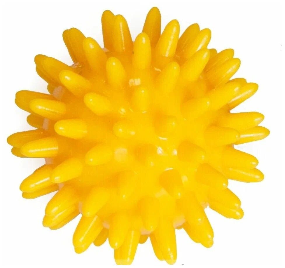 Рефлекторный массажный мяч Тривес М-106, 6 см, желтый