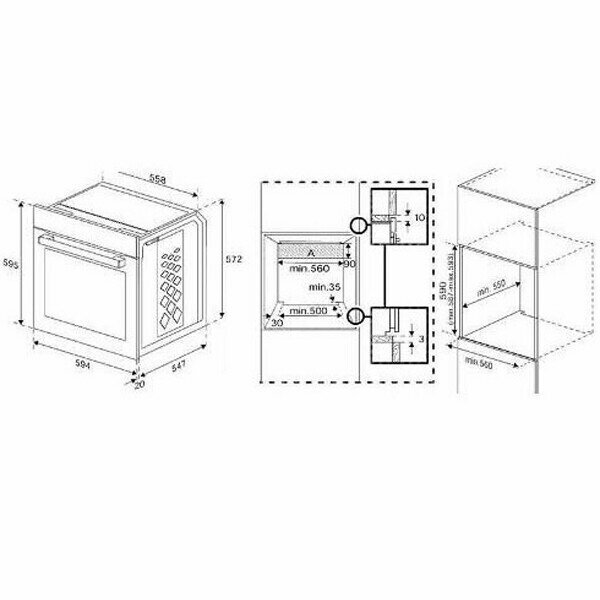 Встраиваемый электрический духовой шкаф Indesit IFE 3634 BL