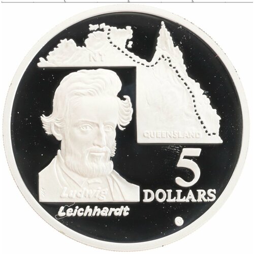 Клуб Нумизмат Монета 5 долларов Австралии 1994 года Серебро Первооткрыватели новых земель