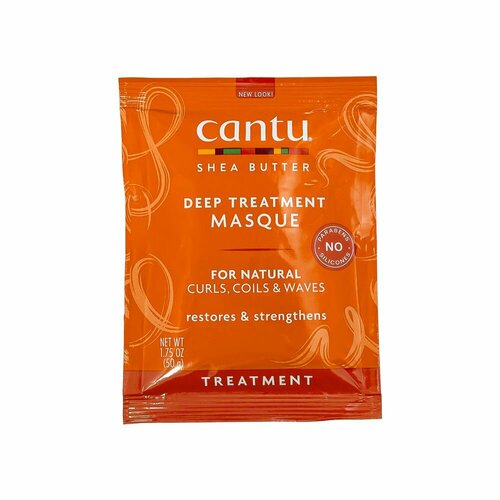Cantu, Маска для волос с маслом ши, интенсивное увлажнение и восстановление, Deep Treatment Hair Mask, 50г
