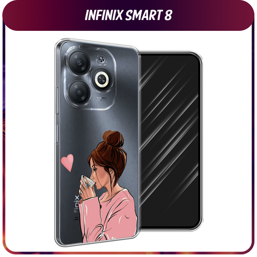 Силиконовый чехол на Infinix Smart 8/Smart 8 HD/Hot 40i / Инфиникс Смарт 8/Смарт 8 HD/Хот 40i Приготовлено с любовью, прозрачный силиконовый чехол на infinix smart 8 smart 8 hd hot 40i инфиникс смарт 8 смарт 8 hd хот 40i красный карбон