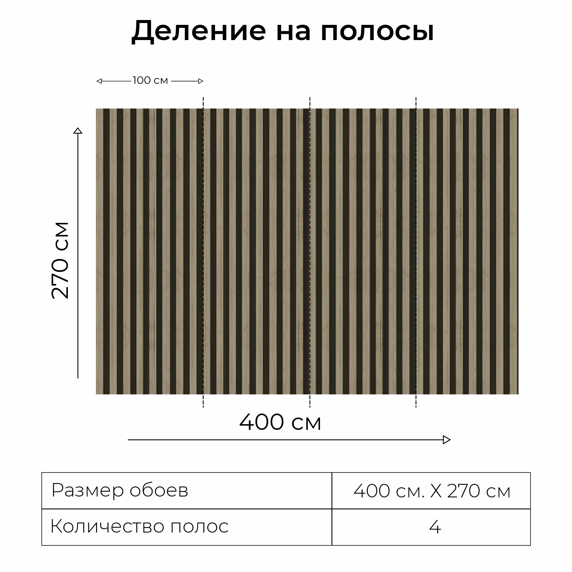 Фотообои Деревянные рейки Мокко бумажные обои 400х270