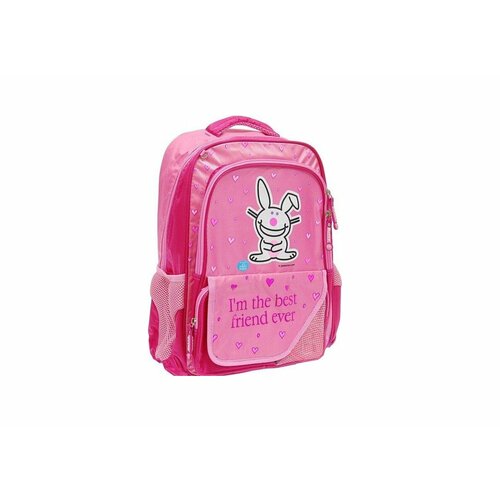 Ранец для девочки Банни кролик символ 2023 - топ качество с ортопедической спинкой розовый
