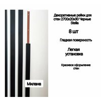 Декоративная рейка МДФ Stella Милана Black Edition 2700х20х30 с монтажной планкой в комплекте;
 Мода на интерьерные  ...