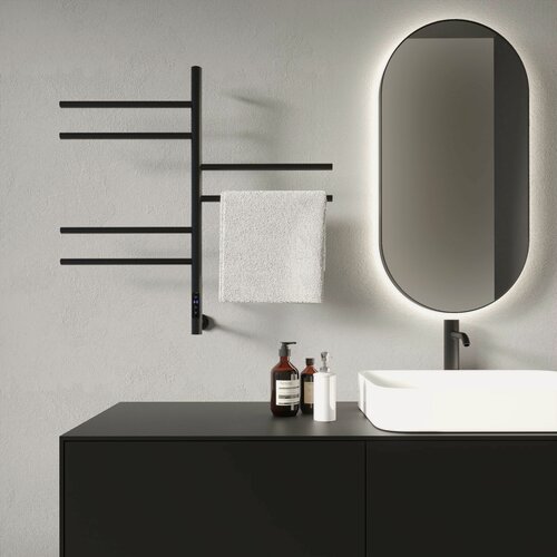 Изображение товара Полотенцесушитель электрический Vincea VTD-1S2CBE 43х80, черный, таймер