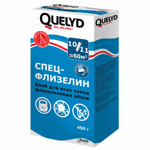 Клей для обоев QUELYD Экспресс Спец Флизелин 450 гр клей quelyd супер экспресс