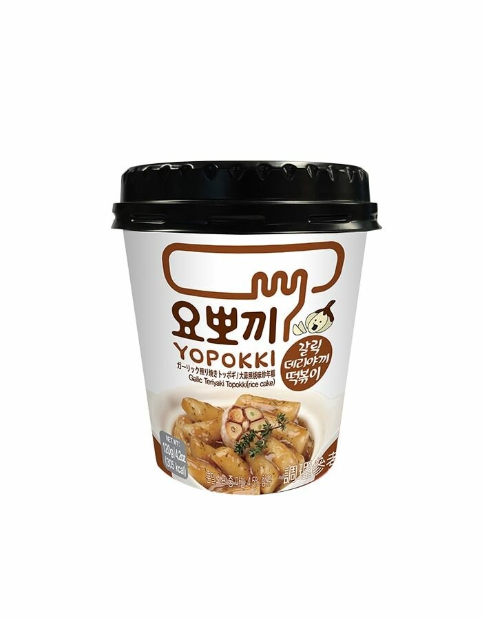 Рисовые клецки Young Poong Yopokki Garlic Teiyaki Topokki соус терияки с чесноком, 120 г