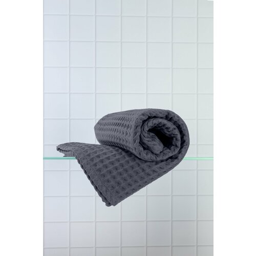 Полотенце банное (70*140) вафельное Seal Store серый