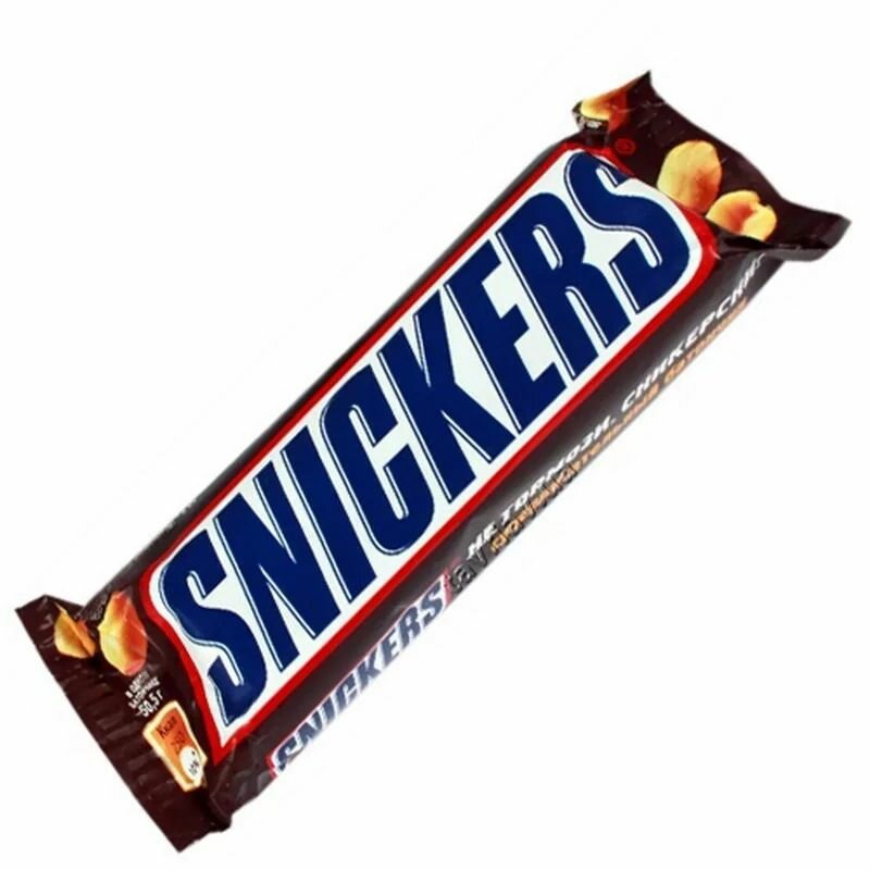Шоколадный батончик Snickers (Сникерс) 50,5 г