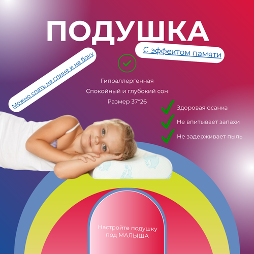 Ортопедическая подушка с эффектом памяти 