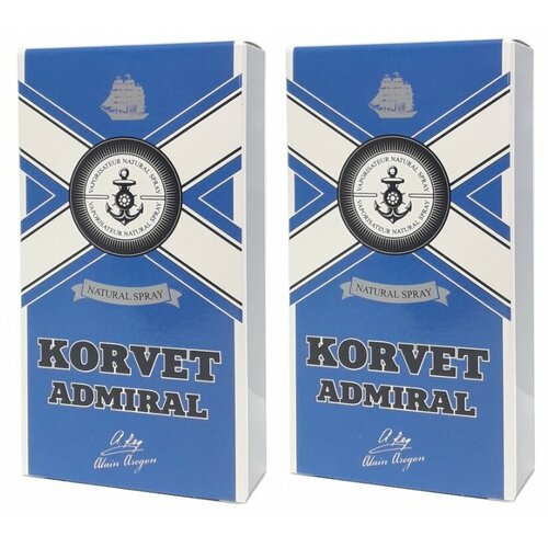 Дезодорант мужской Korvet Admiral, парфюмированный, 100 мл, 2 шт