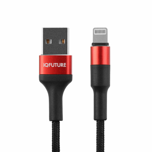 Кабель Lightning - USB 2A IQFuture IQ-UL2A для зарядки и передачи данных 1.2 метра аксессуар iqfuture lightning usb 2a 1 2m iq ul2a