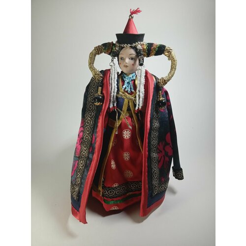 кукла коллекционная в монгольском праздничном костюме Кукла коллекционная Сайха-Цецэг в монгольском праздничном костюме (доработан костюм)