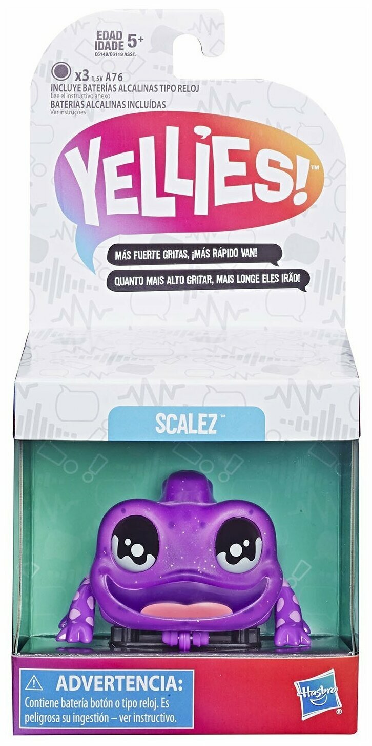 Робот Hasbro Yellies Ящерица Scalez E6149/E6119, фиолетовый