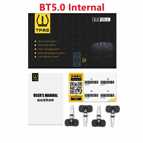 Датчик давления в шинах для Android iOS BLE TPMS водонепроницаемый внутренний и внешний датчик давления в шинах s Bluetooth 50 BT50 In 3708₽