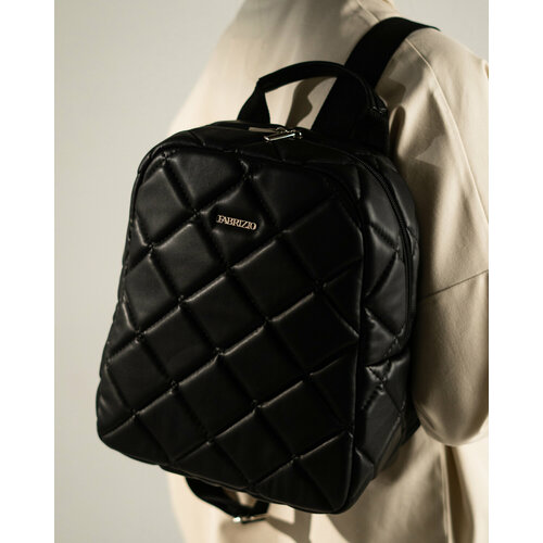 Рюкзак FABRIZIO CLUB, фактура рельефная, черный