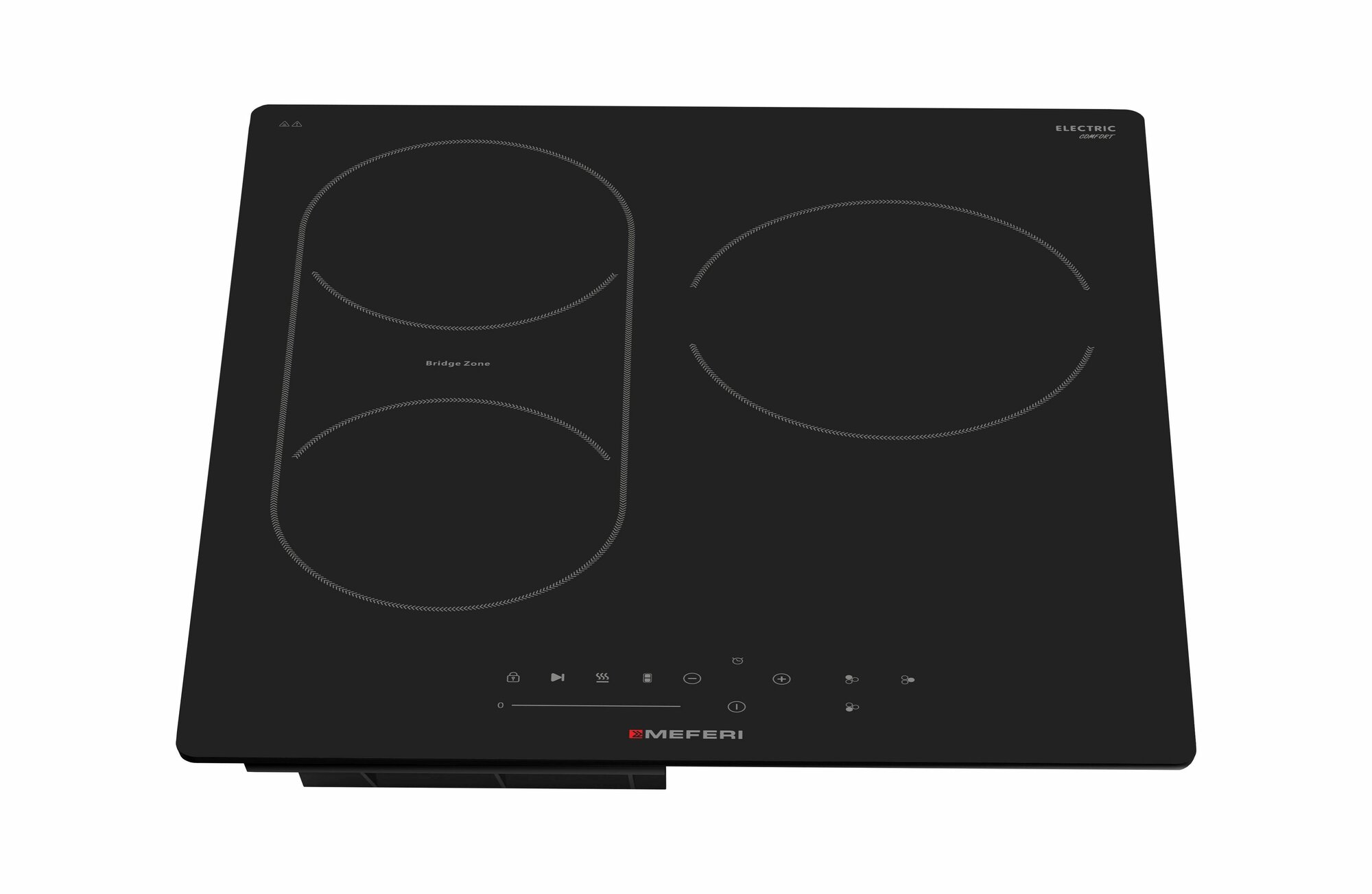 Встраиваемые Варочные Панели Xiaomi Варочная панель электрическая MEFERI MEH453BK COMFORT 45 см, 4200 Вт, черный, объединение конфорок Bridge Zone, слайдер