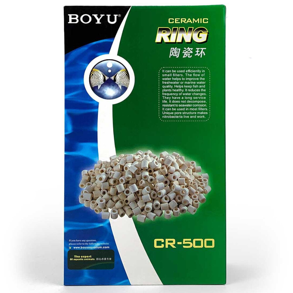 Наполнитель керамические кольца Boyu CR-500 для фильтра аквариума, 500 г — фото 1
