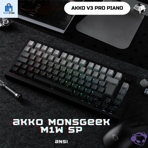 Игровая клавиатура Akko Monsgeek M1W SP Akko V3 Piano Pro Английская раскладка черный 12790₽