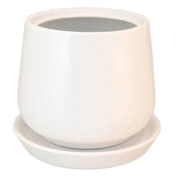 Горшок цветочный Gonchar Скарлет ø12 h13 см v1 2 л керамика белый