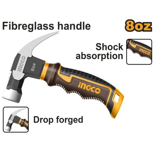 Молоток-гвоздодер мини INGCO HCH81008D