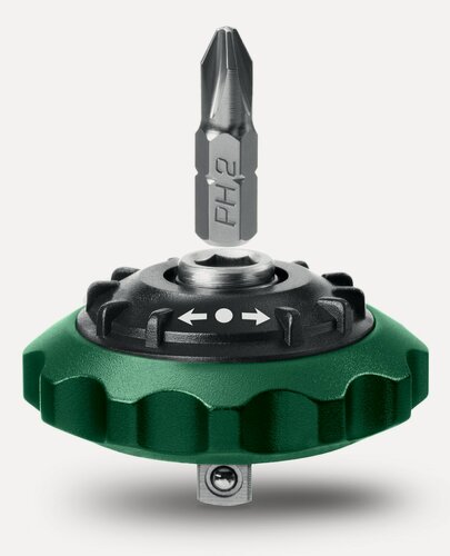 Изображение товара Суперкомпактная реверсивная трещотка для бит и головок KRAFTOOL SPACE Ratchet