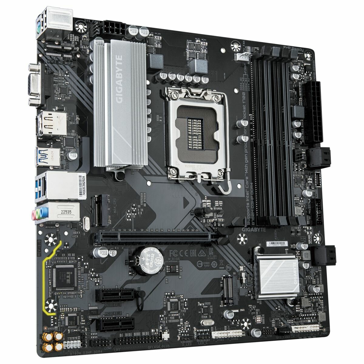 Материнская плата GIGABYTE B760M D3HP, DDR4, microATX — фото 1