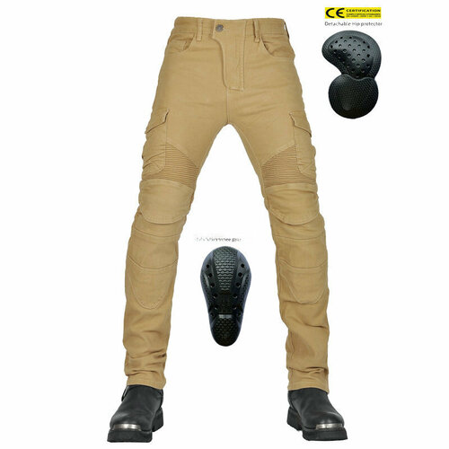 фото Мотоциклетные брюки volero knight army green, защита от падения, размер l