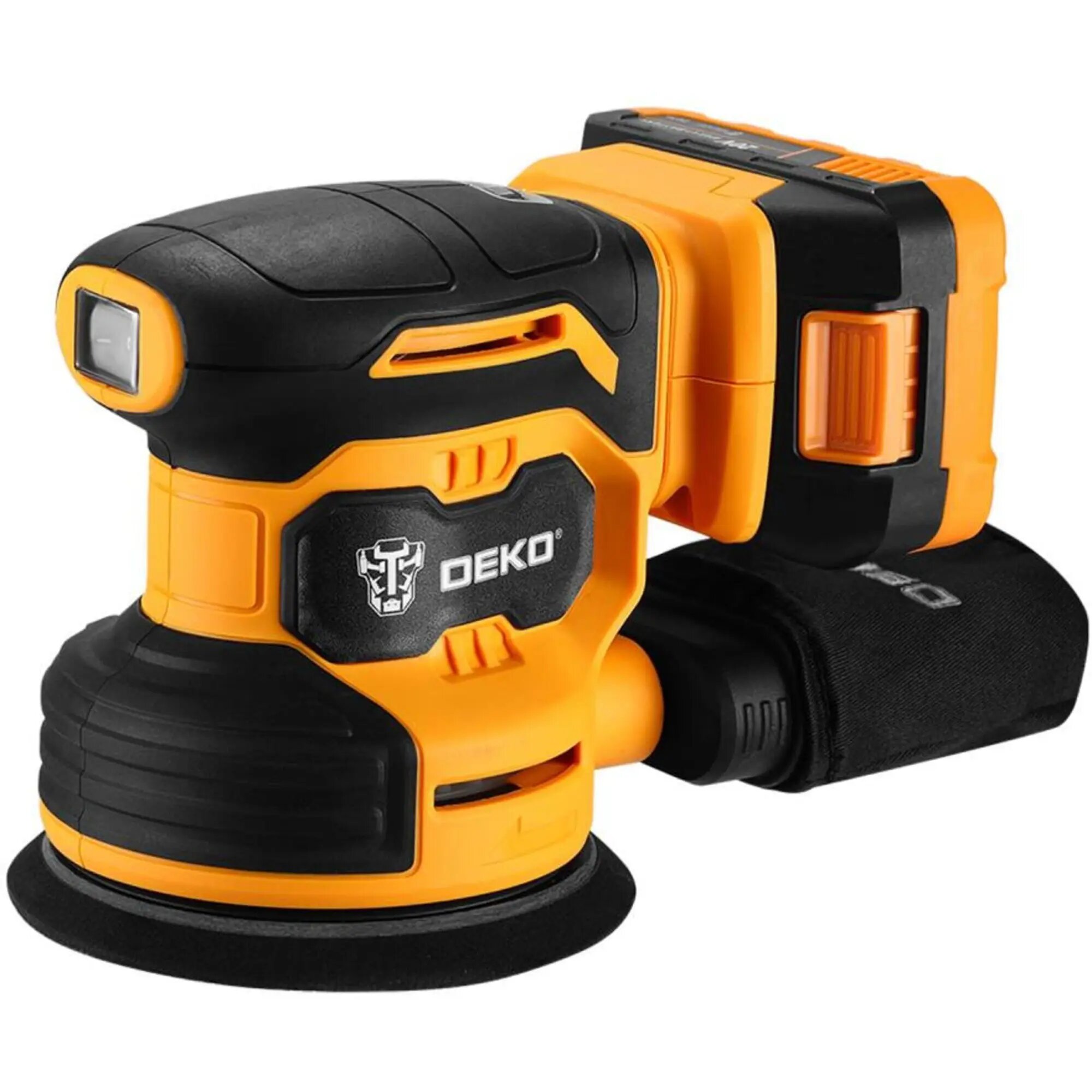 Эксцентриковая шлифмашина аккумуляторная Deko DKCG-125 20 В Li-ion 2 Ач 125 мм