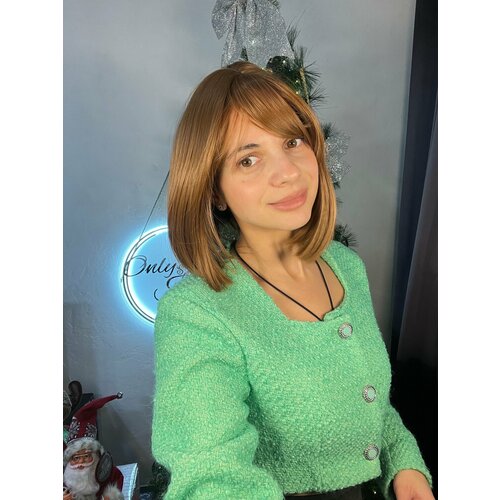 Парик каре с ровным срезом и челкой ONLYSHAIR светло-рыжий тон