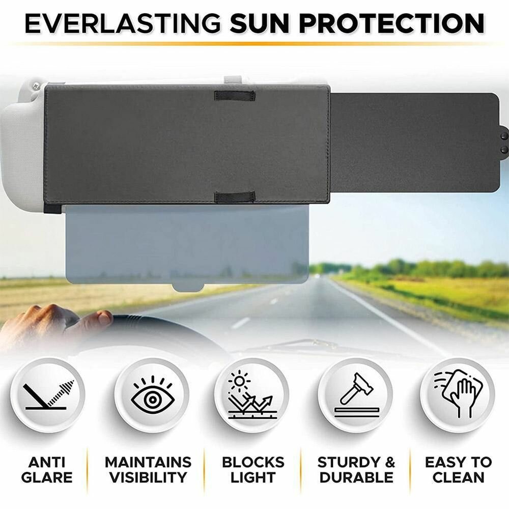 Автомобильный Козырек Sun Extending Visor Shield С Антибликовым Покрытием Для Вождения Универсальный