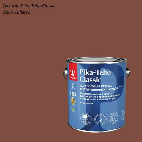 фото Краска матовая для деревянных фасадов tikkurila pika-teho classic (2,7л) 2663 kullervo