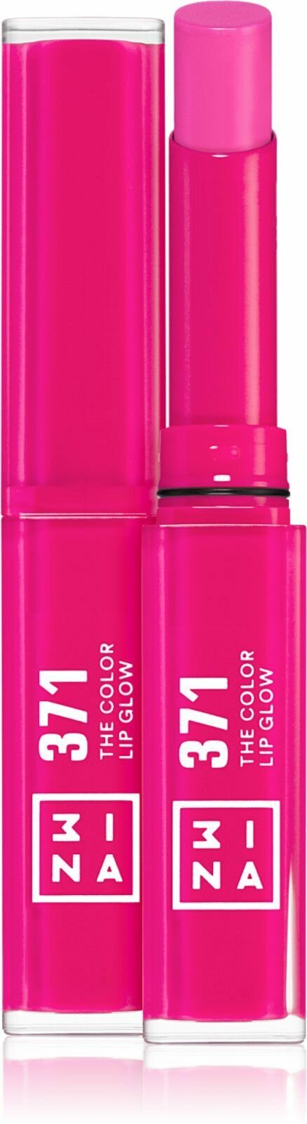 Увлажняющая губная помада с блеском 3INA The Color Lip Glow оттенок 371 - Electric, hot pink 1,6 g