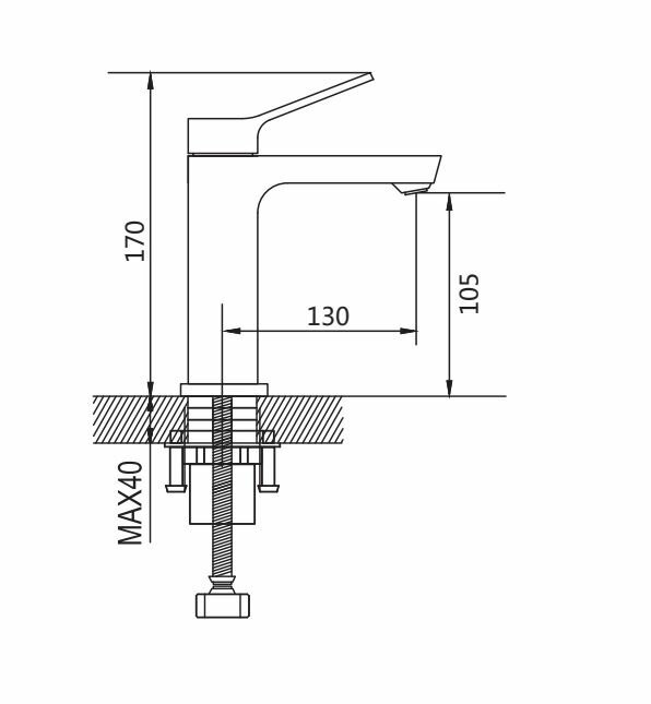 Смеситель для раковины Shevanik S4301G золотой сатин — фото 1